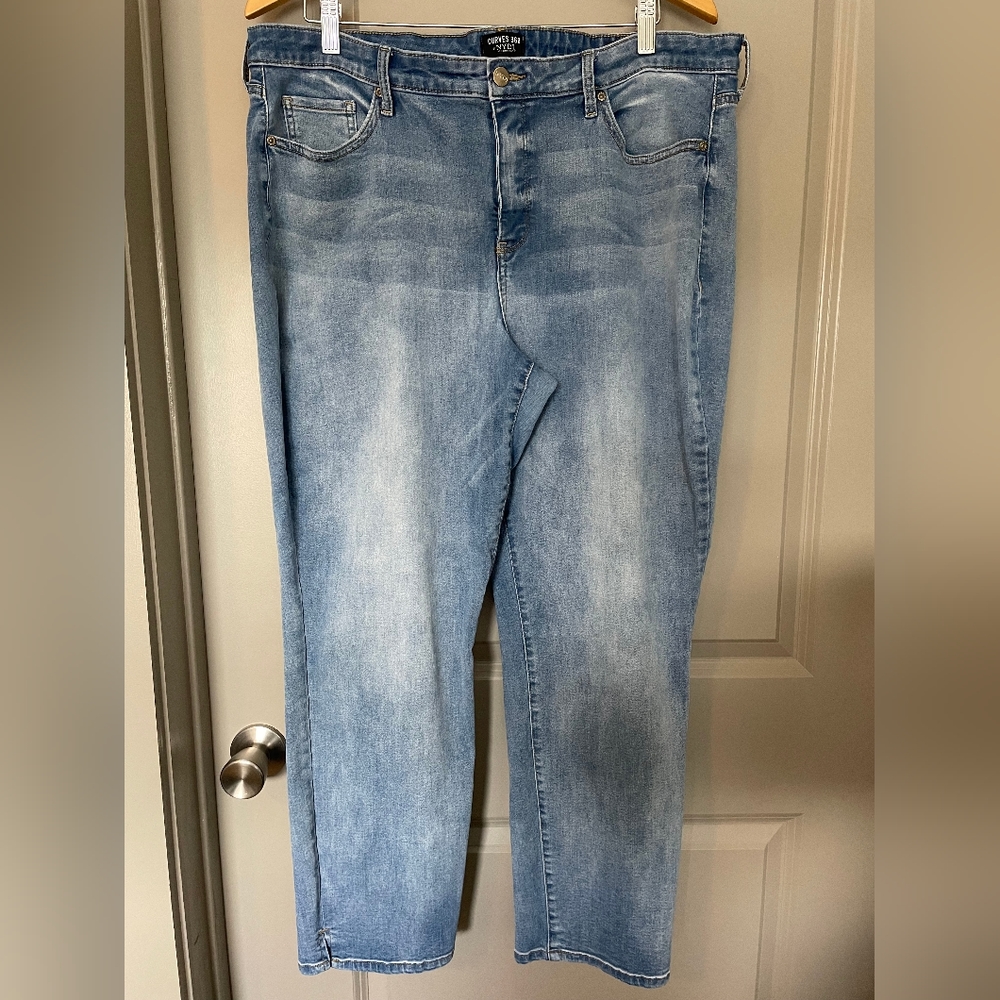 NYDJ Curves 360 Women's Slim Straight Ankle Jeans, size 18